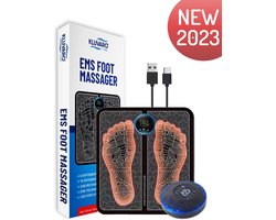 Kluvaro EMS Voetmassage Apparaat - Bloedcirculatie - Bevordert Bloedsomloop - EMS - Moderne Module - NL handleding - USB - Zwart