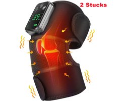 Knie Massager - Verwarmde Kniebeschermers - Knie Massage Apparaat - 3 Verwarmingsstanden - voor Knieën, Ellebogen en Schouders - 2 Stucks