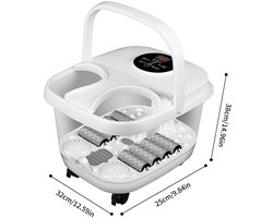 Linkforu - Massage Voetenbad - Multifunctioneel _ Electrisch - Verstelbare Temperatuur - 38 °C tot 48 °C - Inweken - Sauna - Wastafel - Spa - Bad met 8 Massage Rollen
