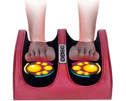 LiveProducts Voetmassage Apparaat - 240V - Elektrische Vibrator Massage Machine - Shiatsu - Voet Body Massager - Automatic - Werken Verwarming - Been Pijnbestrijding - Rood