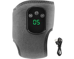 longziming -Elektrische Verwarmde Enkelband – 5 Warmteniveaus & 3 Massagestanden – Infrarood Compressie – USB Oplaadbaar – Grijs – 1 Stuk