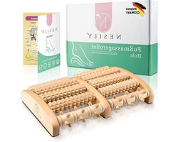 Massage Apparaat Premium voetmassageroller hout - Duitse handleiding - voetmassage - plantairemassage