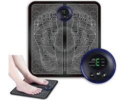 Massageapparaat voeten elektrisch inklapbaar en draagbaar voor de doorbloeding en verlichting van spierpijn 6 modi en 9 intensiteiten - EMS Voetmassageapparaat