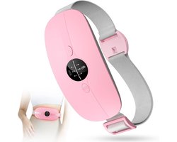 Menstruatiekussen, buikverwarmingsband en massagekussen, 3 temperatuurstanden en 3 massagestanden, kunnen menstruatiekrampen verlichten (roze).