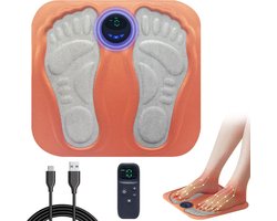 Namajunas - Elektrische 3D voetmassage apparaat - Bloedsomloop - 6 Modi, 15 intensiteitsniveaus - met afstandsbediening - voor doorbloeding, spierpijnverlichting, venentrainer - Massage door laagfrequente impulsen - EMS - Draagbaar en oplaadbaar
