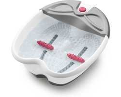 Nexvo® Voetenbad met Massage - Voetenbad - Voetmassagebad - 16 Acupressuurrollen - WIt- 34 cm x 42 cm x 16 cm