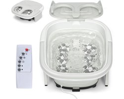 Opklapbaar Voetbad Massager met Verwarming, Bubbelfunctie en Infraroodlampen