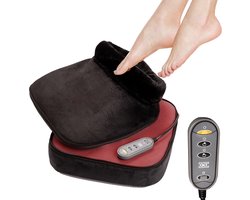 QLT Elektrisch Voetmassageapparaat met Shiatsu - 2-in-1 Massageapparaat met Warmtefunctie - Voetenzak - Voetenwarmer met Afstandsbediening - Zwart