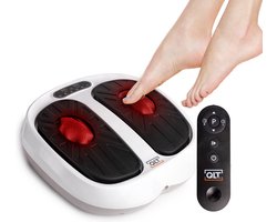 QLT VibroPulse Pro Been- en Voetmassage Apparaat – Shiatsu Massageapparaat met 10 programma’s en 20 Snelheden - Directe Pijnverlichting - Wit