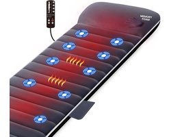 Quvo® Conform Massage Mattress - Massage Matras - Massage Matras Met Warmte - Massagematras - Massagekussen - Massage Apparaat - Volledig Lichaam - Grijs - 63cm x 47cm x 25cm