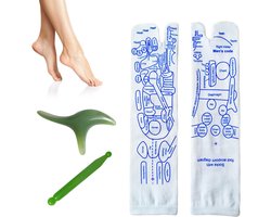 Reflectie zone set - voetmassage sokken met massage tools - drukpunten - reflexzones - massage voor vrouwen en mannen - verbeterde voetgezondheid