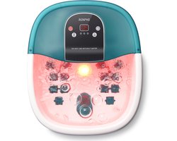 RENPHO Foot Spa Bath Massager - Voetmassage apparaat - Verwarmd voetenbad - 22 massage rollers - Timerfunctie - Temperatuurregeling - Bubbels & vibratie - 3 instelbare spa-modi - Anti-slip ontwerp - Pedicurekit - Compartiment voor badzout