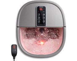 RENPHO voetbadmassageapparaat - snelle verwarming - automatische massage - krachtige bubbeljets - Shiatsu-massagerollen - pedicure - vermoeide voeten - instelbare tijd - instelbare temperatuur Elektrische voetmassage