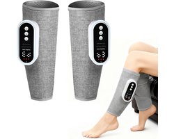 Set van twee draadloze beenmassageapparaten met drie standen: intensiteit, knieverwarming en luchtkussenmassage.