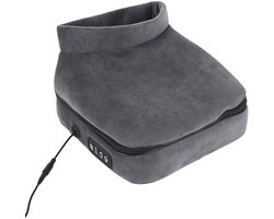 Shiatsu Voet- en Rugmassage Apparaat – Multipositie – Verwarmingsfunctie – 3 Intensiteiten – Donkergrijs