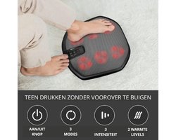 Shiatsu Voetmassage apparaat - Voetmassage - Rugmassage - Infrarood Warmte - Zwart