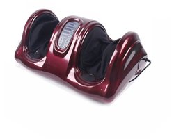 Shiatsu Voetmassageapparaat met Luchtcompressie – Kneden & Rollen – Verlicht Vermoeide Voeten & Plantaire Fasciitis – Met Afstandsbediening – Rood