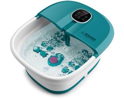 SureDeal® - Opvouwbaar Voetbad Massageapparaat - 33 -5x41x20 -5 cm - ABS+PP - Turquoise - Shiatsu - Bubbel -Rolmassage - Verwarming -Afstandsbediening