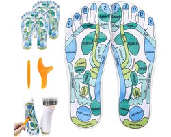 VirtuBuy- Reflexzone massage sokken voor voetreflexologie - Acupressuur - Thuisgebruik - Grijs - Ontspanning - Dames en heren - Sokken met drukpunt massagestaaf .