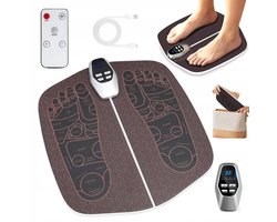 Voet Massagemat - 32 Intensiteiten & 8 Massageprogramma's - Puls Technology - Oplaadbaar via USB - Diepe Bruine Model