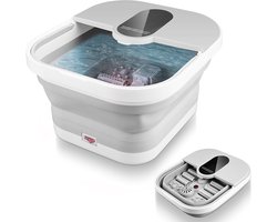 Voetbad met massage- en warmtefunctie, bubbelbad met 8 massagewielen,Hoogwaardige & Stabiele Voetbad voor Verkwikkende Ontspanning van de Voeten | Voetbad met Massage Noppen