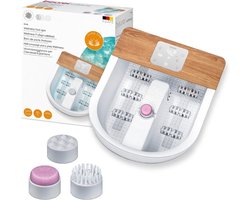 Voetenbad - Luxe Voetspa met Waterverwarming - Voetmassage Apparaat - Bubbelmassage & Vibratie - Inclusief Roterend Pedicurestation - Verlichting