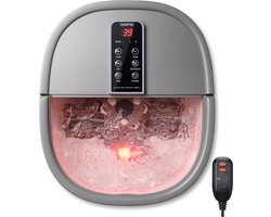 Voetenbad met Massage - Voetmassage apparaat - Voetbad met Snelle Verwarming - Automatische Massage - Krachtige Bubbeljets - Gemotoriseerde Shiatsu-Massagerollen - Pedicure voor Vermoeide Voeten - Instelbare Tijd en Temperatuur