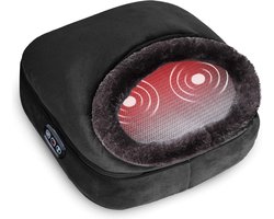 Voetmassage Apparaat - 2-in-1 - Bloedcirculatie - Massagekussen - Rugmassage - Voetmassageapparaat - Massageapparaten met Verwarming - Verwarmend - Pluche - Bloedsomloop - Zwart