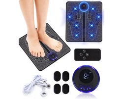 Voetmassage apparaat EMS Draagbaar - Ontspanning en Spierpijn vermindering - 8 Standen 19 Intensiteitsniveaus Voetmassage apparaat