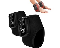 Voetmassage apparaat – Zwart – Verwarmde massageband – 5 massage-standen – 5 warmteniveaus – Slimme timer – Draadloos oplaadbaar – LED-display 1pcs