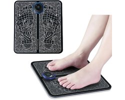 Voetmassage mat – voetmassage apparaat - Voetmassager – Verbetert de bloedsomloop – 31 x 28 cm – Zwart – PU