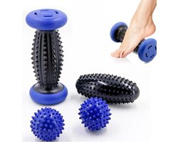 Voetmassage Roller - Met 3 x Massageballen - Voetmassage - Voetreflexologie - Plantar Fasciitis - Voetroller - Triggerpoint Bal - Voetmassage Apparaat - Foot Roller - Feet Massage Muscle Fascia Release Ball