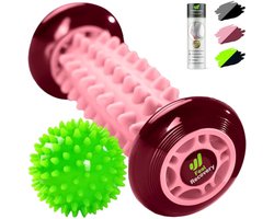 Voetmassage Roller Set voor Plantar Fasciitis + Massagebal voor Triggerpoints - Acupressuur Set voor Voeten, Hielen, Benen en Pijnverlichting