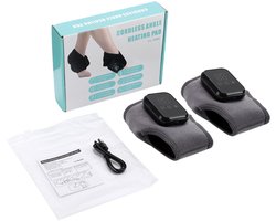 Voetmassage - Voetmassage apparaat - Massage apparaat - Voetmassage apparaat bloedsomloop - 3-in-1 massager - Elektrisch - 3 standen en 5 warmtestanden - Oplaadbare massager - Voor enkel - Hiel - Zool - Voetboog - 2 stuks(Grijs)