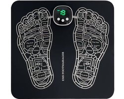 Voetmassage - Voetmassage apparaat - Voetmassage apparaat bloedsomloop - Elektrische voetmassager met 8 standen - 19 niveaus - Draagbare USB-massagemat - Bevordert de bloedsomloop - Vermindert spierpijn - Zwart