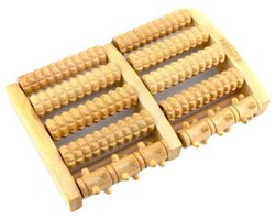 Voetmassageroller - Houten voetroller - Voor verlichting van plantaire fasciitis - Voetacupressuurmassageapparaat - Voetacupressuurmassageroller voor thuis