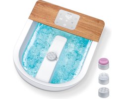 Wellness-voetenbad met Bruiswerking en Waterverwarming - Schakelbare Verlichting - Geïntegreerd Roterend Pedicurestation - Ontspannende Vibratie en Bubbelmassage