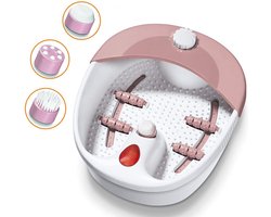 White-Label® Voetenbad - Voetband - Voetmassage Apparaat - Roze met Wit