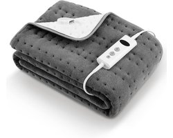 AMA® Elektrische Onderdeken - Warmte Deken - Elektrische Deken - 150 x 80cm x 1cm - Grijs