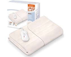 Aurixi® Elektrische onderdeken - Onderdeken - Elektrische onderdeken 1 persoons - Beige - 150cm x 80cm x 1cm