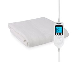 Auronic Elektrische Onderdeken - 1 Persoons - 150x80cm - met Hoekelastieken - Instelbare Voetzone - Wit