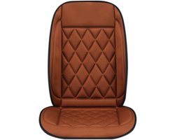 Autostoel Verwarmingskussen Premium Stoelverwarming met 3 Warmtestanden Autostoel Verwarming Warmtekussen Auto Elektrisch Verwarmd Kussen Autostoel Kussen Autostoelverwarmer Elektrische 12v Comfortabele Padding Universele Pasvorm bruin