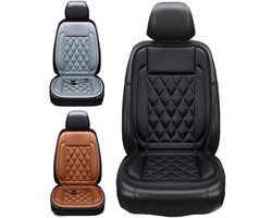 Autostoel Verwarmingskussen Premium Stoelverwarming met 3 Warmtestanden Autostoel Verwarming Warmtekussen Auto Elektrisch Verwarmd Kussen Autostoel Kussen Autostoelverwarmer Elektrische 12v Comfortabele Padding Universele Pasvorm zwart