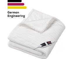 Beurer Elektrische Deken Premium - Warmtedeken - 1 persoons 180x130cm - Knuffeldeken - BSS (Beurer Safety System) - Wit - 5 Jaar Garantie excl bij Bol.com