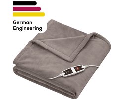 Beurer Elektrische Deken XXL - Warmtedeken - 2 persoons 200x150cm - Bovendeken - BSS (Beurer Safety System) - Taupe - 5 Jaar Garantie excl bij Bol.com