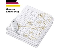 Beurer Elektrische onderdeken 1 persoons - Elektrische deken 150x80cm - Onderdeken - Snelle opwarming - BSS (Beurer Safety System) - Fleece/Katoen - Wit