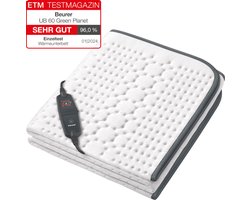 Beurer UB 60 Green Planet Elektrische deken - Onderdeken - 150 x 80 cm - Getest: zeer goed - 4 Warmtestanden/2 ecostanden - Automatische uitschakeling - Gerecycled materiaal - Machinewasbaar - 5 Jaar garantie | Wit