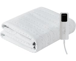 Comfeur Elektrische onderdeken 190x80 cm - Elektrisch deken - Warmte deken - 5 Timer-settings - 9 Warmtestanden - Hele Oppervlak Verwarmd - Incl. Matrasbanden