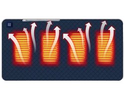 Deze elektrische deken van 45x90 cm is zacht en comfortabel en heeft 3 instelbare temperatuurstanden. Dankzij het draagbare ontwerp is hij ideaal Geschikt voor kamperen, het kijken van sportwedstrijden in stadions en andere buitenactiviteiten.