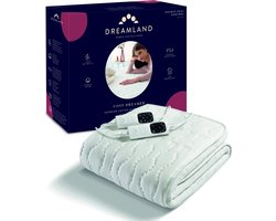 Dreamland 26056 Cotton - Elektrische deken - 2-persoons onderdeken - 150x160 cm - Wit - Katoen